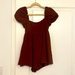 brown princess polly Romper
